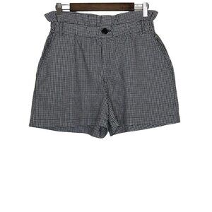 Amadi Anthropologie NWT‎ Gingham Black and White Shorts Size XS